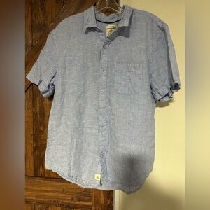Panama Jack Sky Blue Button down shirt. 100% Linen